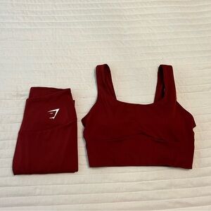 Women’s Gym Shark Set Size Small Spiced Red